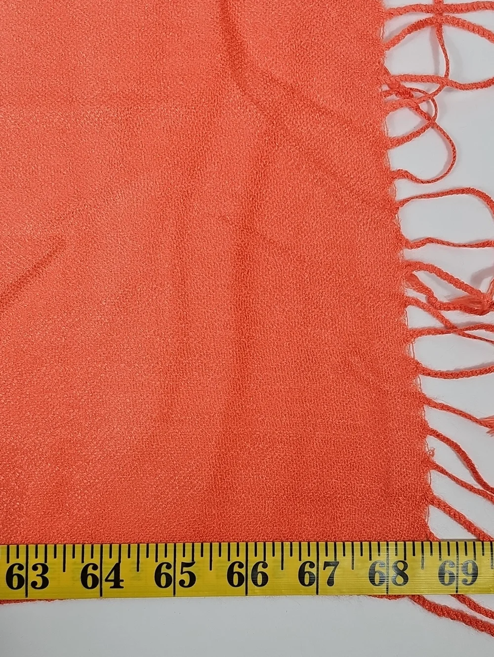 Pashmina Silk Blend Coral Fringe Scarf Wrap Shawl Soft Lightweight Festival Rave